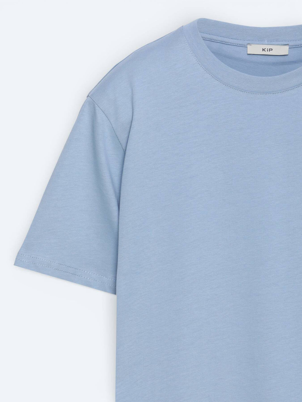 Hellblaues schlichtes 100% Baumwoll-T-Shirt