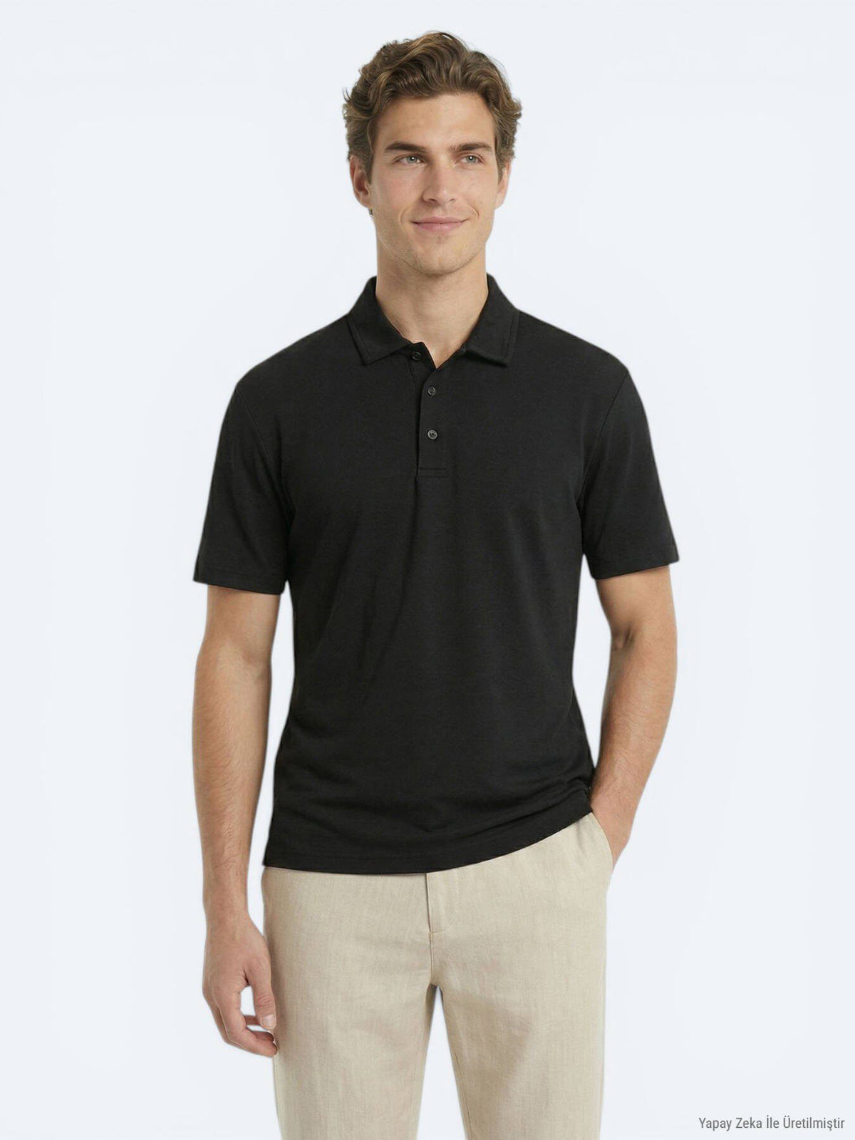 Schwarzes schlichtes T-Shirt