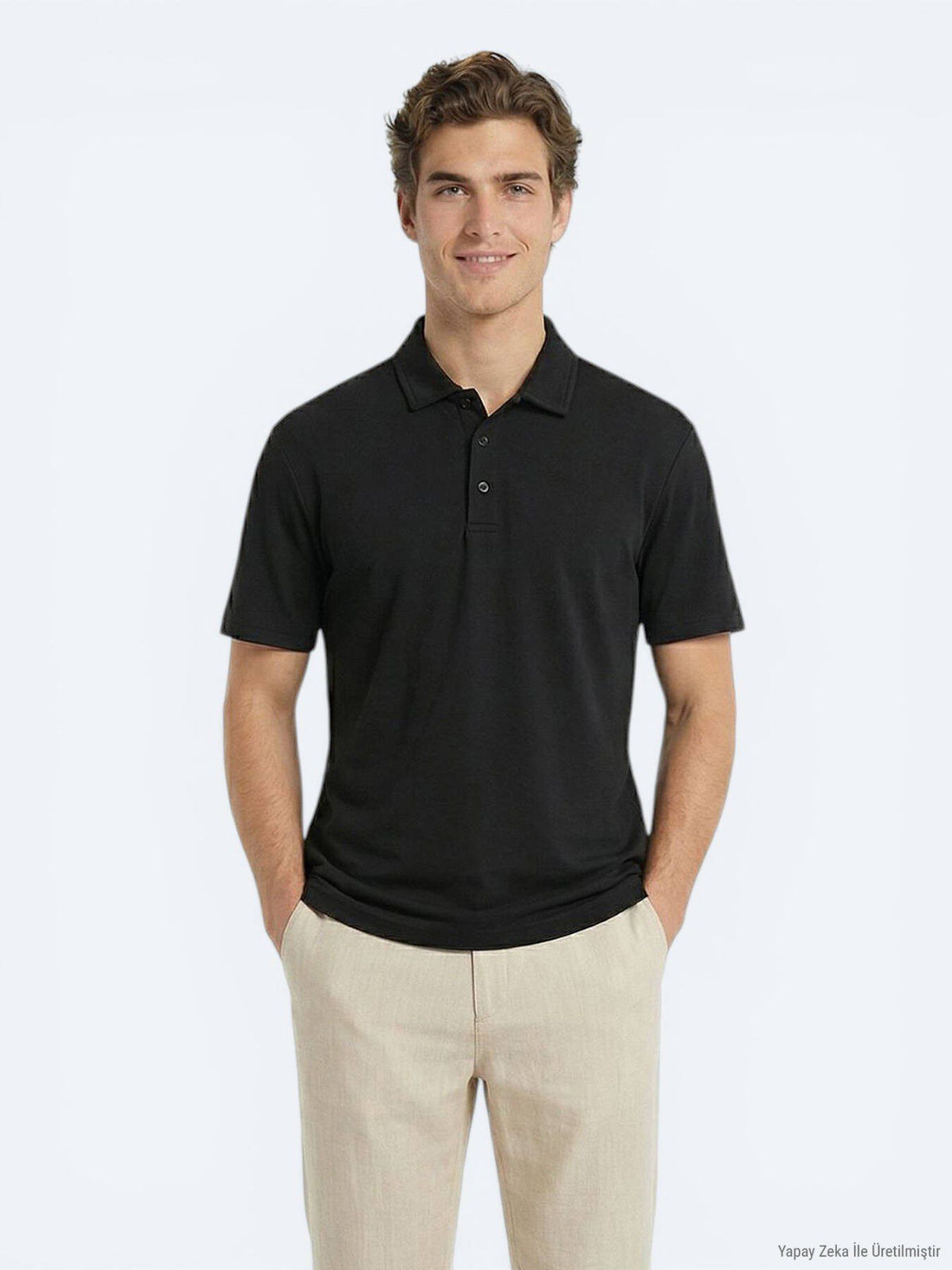 Schwarzes schlichtes T-Shirt