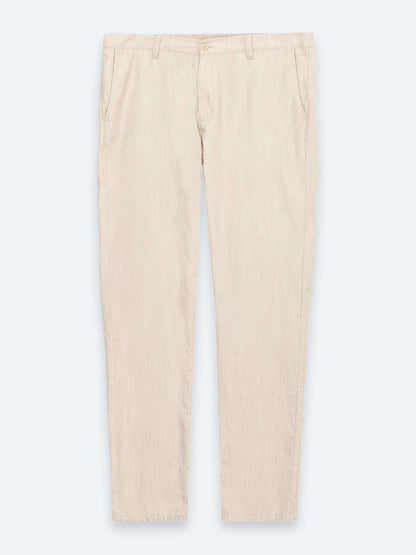 Beige Velours Jogginghose 100% Baumwolle