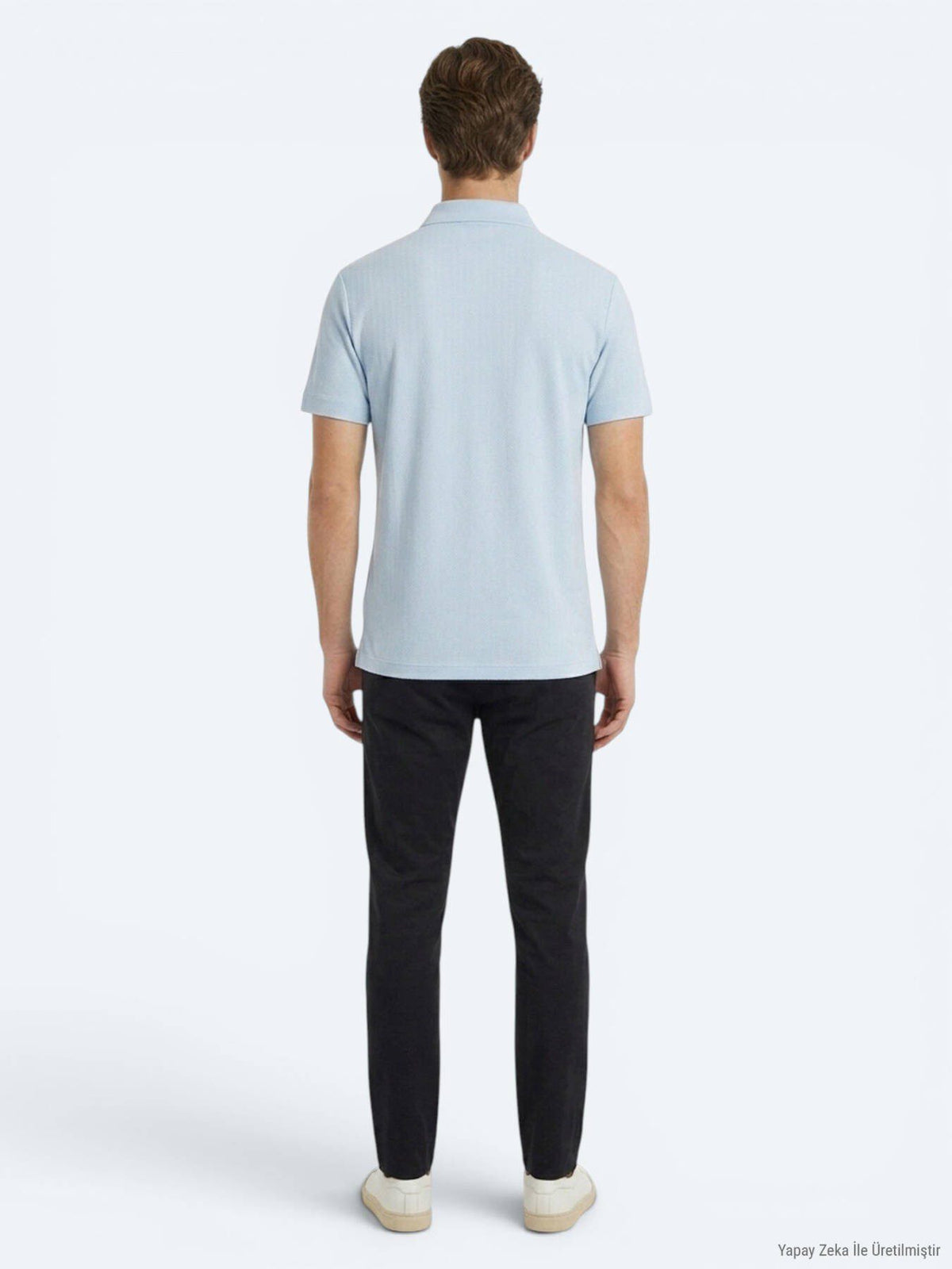 Blau gestreiftes 100% Baumwoll-T-Shirt