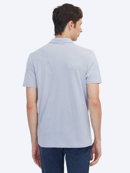 Lila Unifarben T-Shirt