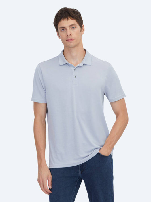 Lila Unifarben T-Shirt