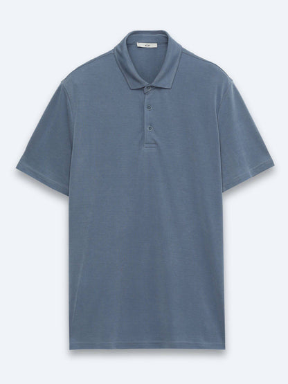 Indigo Unifarben T-Shirt