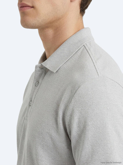 Grau Gestreiftes 100% Baumwoll T-Shirt
