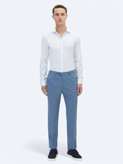 Weißes Klassisches Slim Fit Baumwollhemd