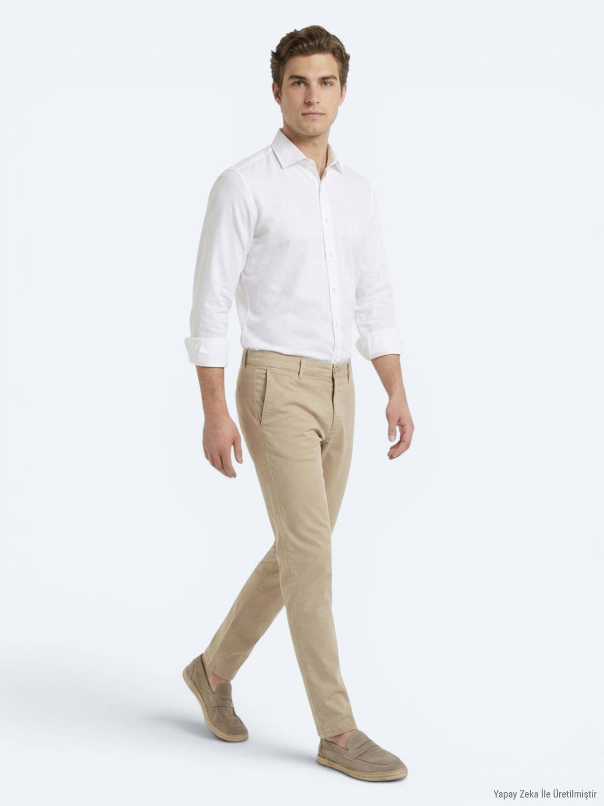 Weißes Klassisches Baumwollhemd Regular Fit