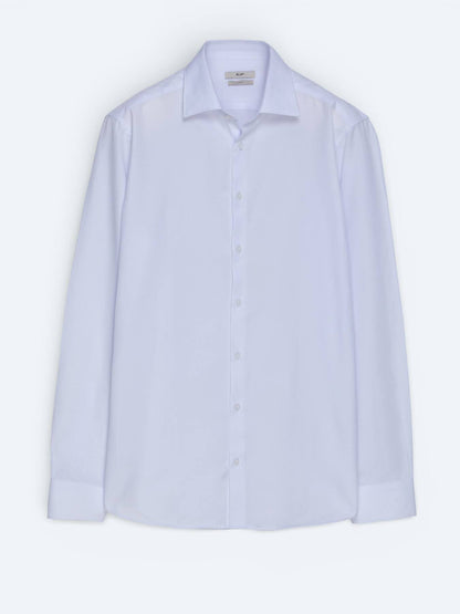 Weißes Klassisches Baumwollhemd, Slim Fit