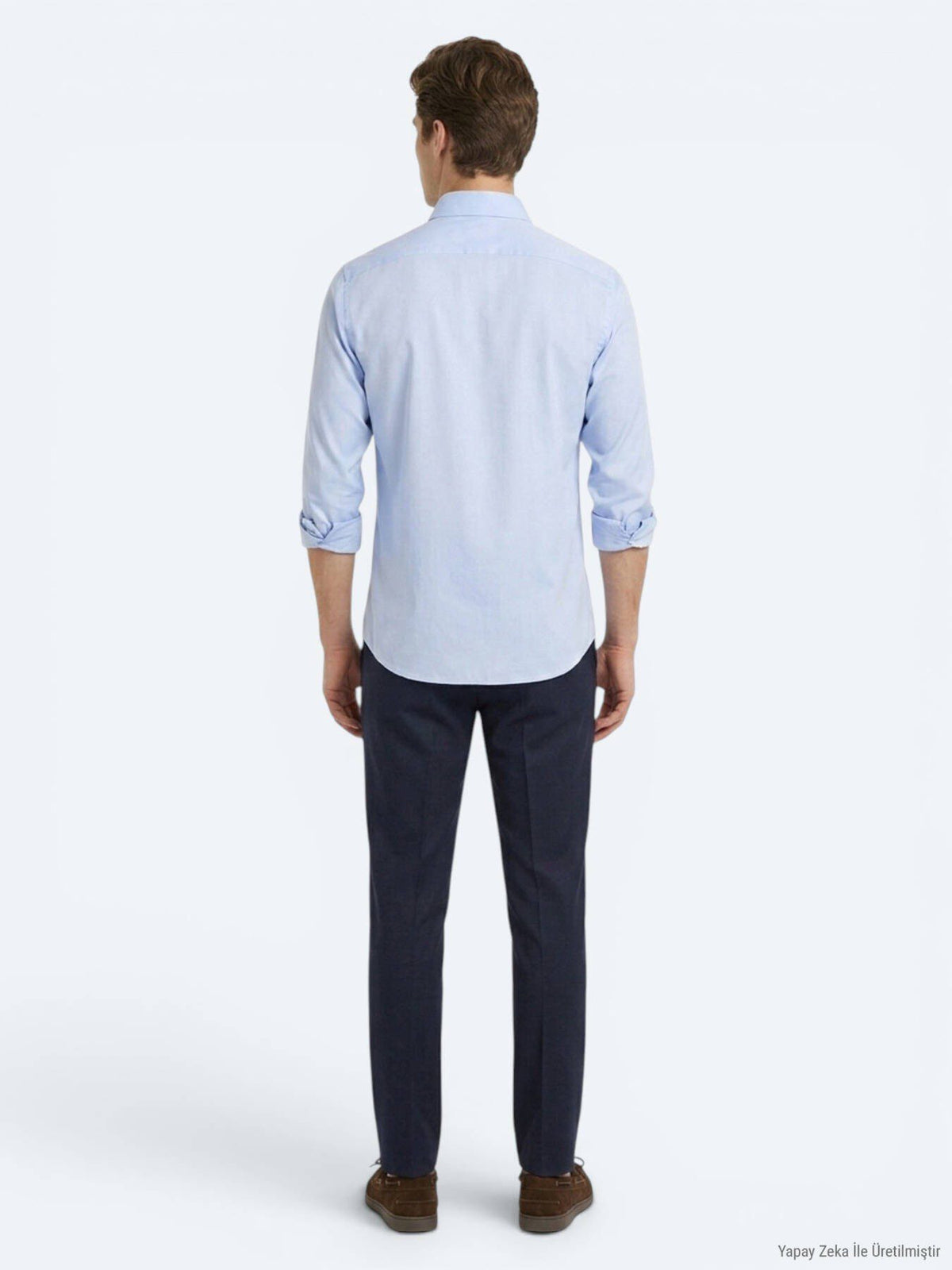 Blaues Klassisches Baumwollhemd Regular Fit