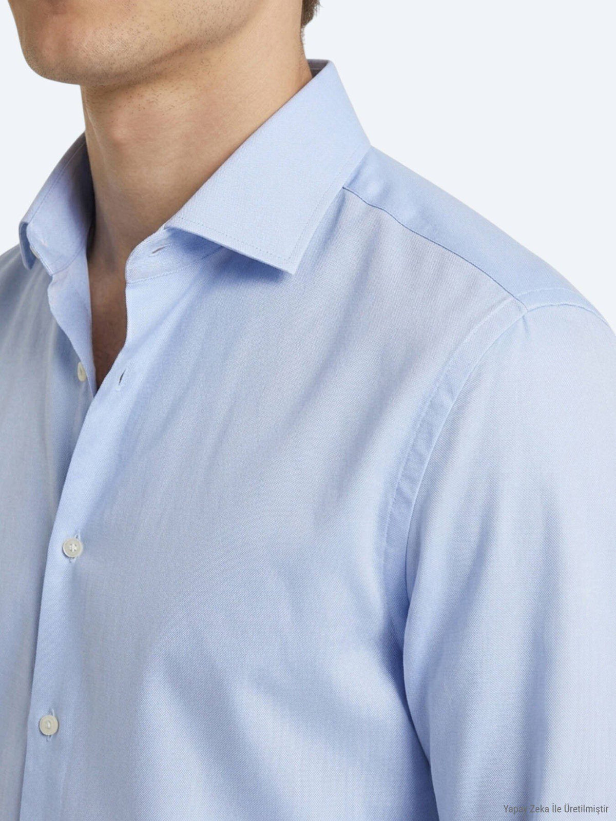 Blaues Klassisches Baumwollhemd Regular Fit