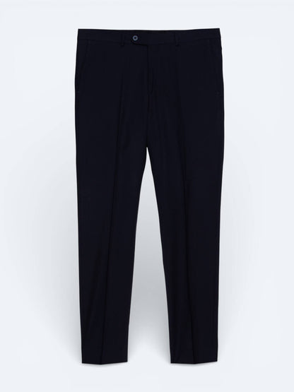 Marineblaue Webstoff-Hosen aus Wolle