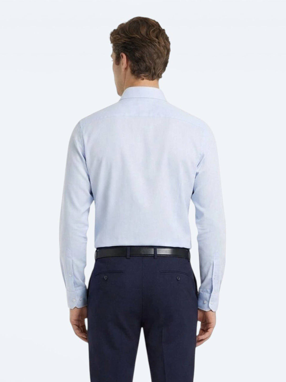 Blaues Klassisches Baumwollhemd, Slim Fit