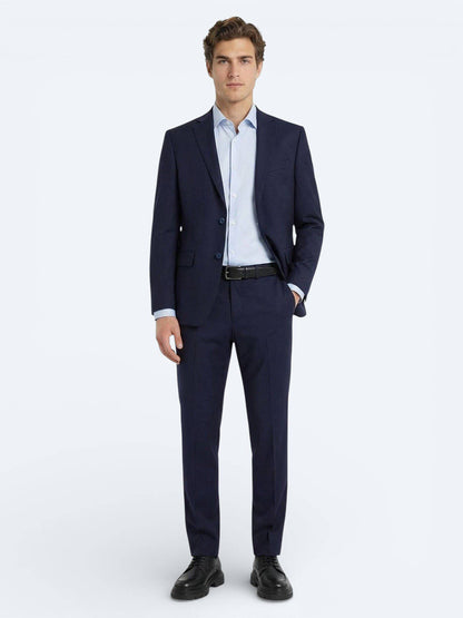 Blaues Klassisches Baumwollhemd, Slim Fit
