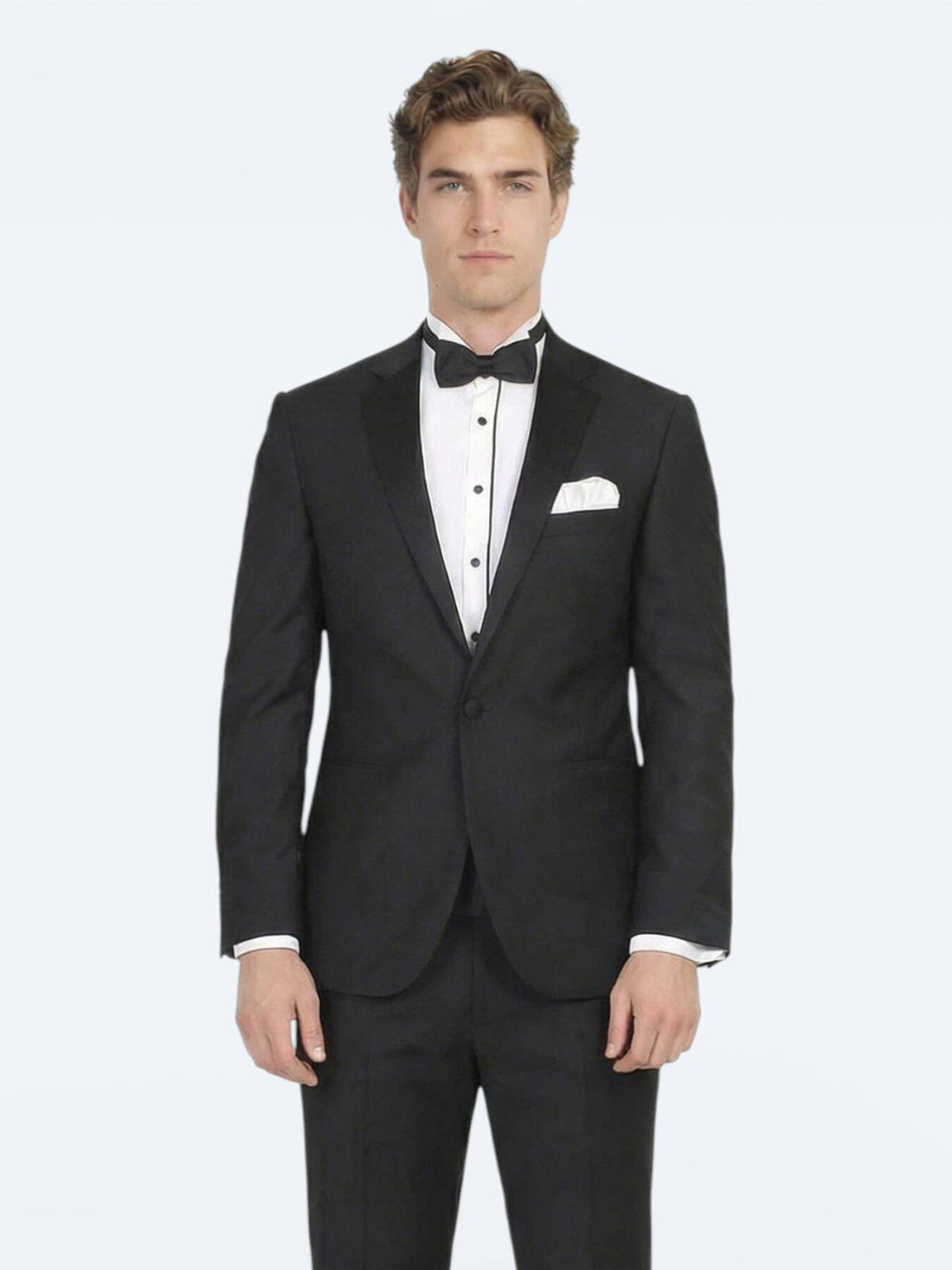 Schwarzer Tuxedo mit Schmetterlingskragen