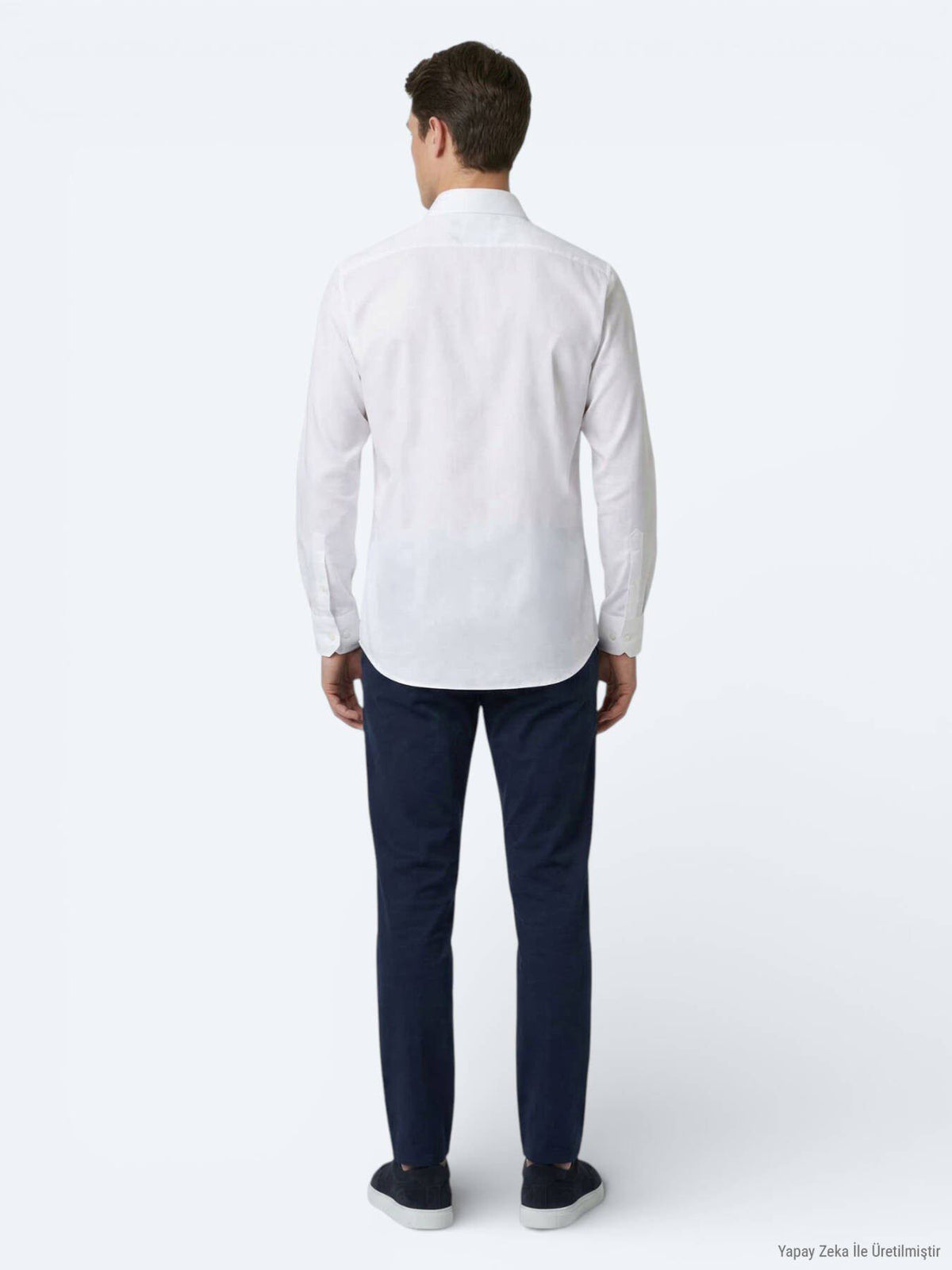 Weißes Klassisches Baumwollhemd Regular Fit