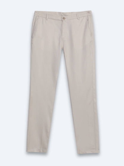 Beige Velours Jogginghose Casual Fit