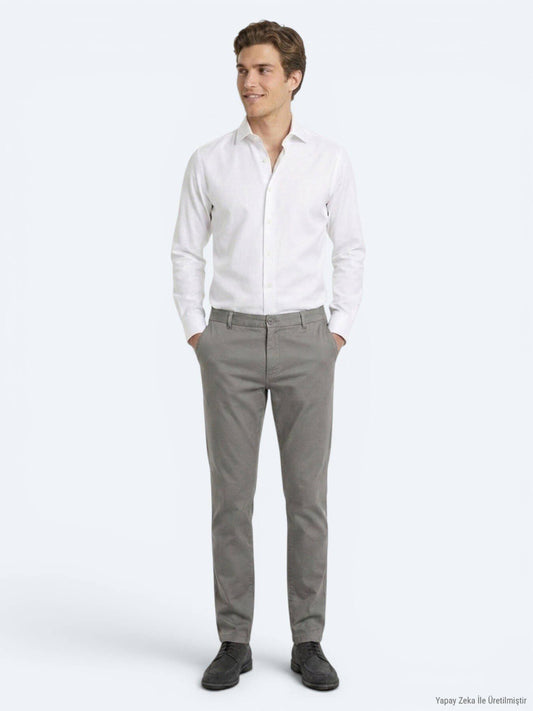 Grau Material Jogginghose Casual Fit