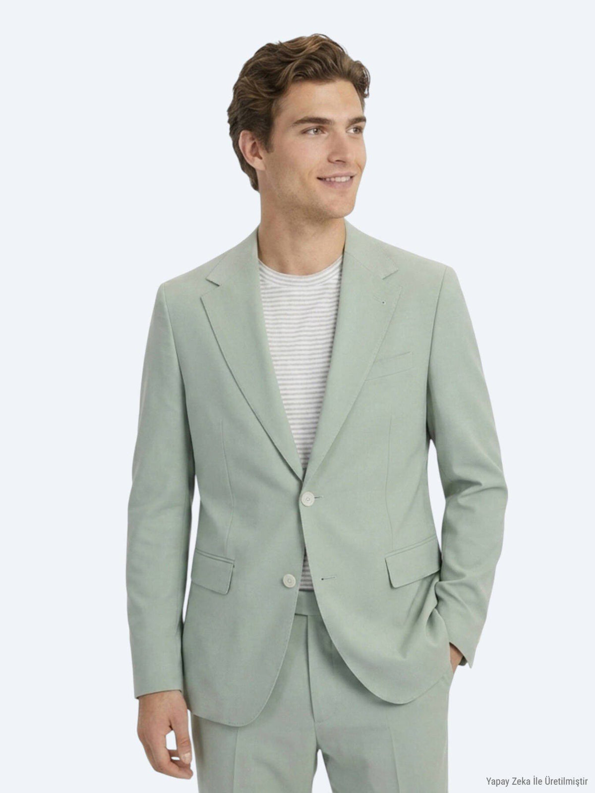 Khaki Moderner Anzug