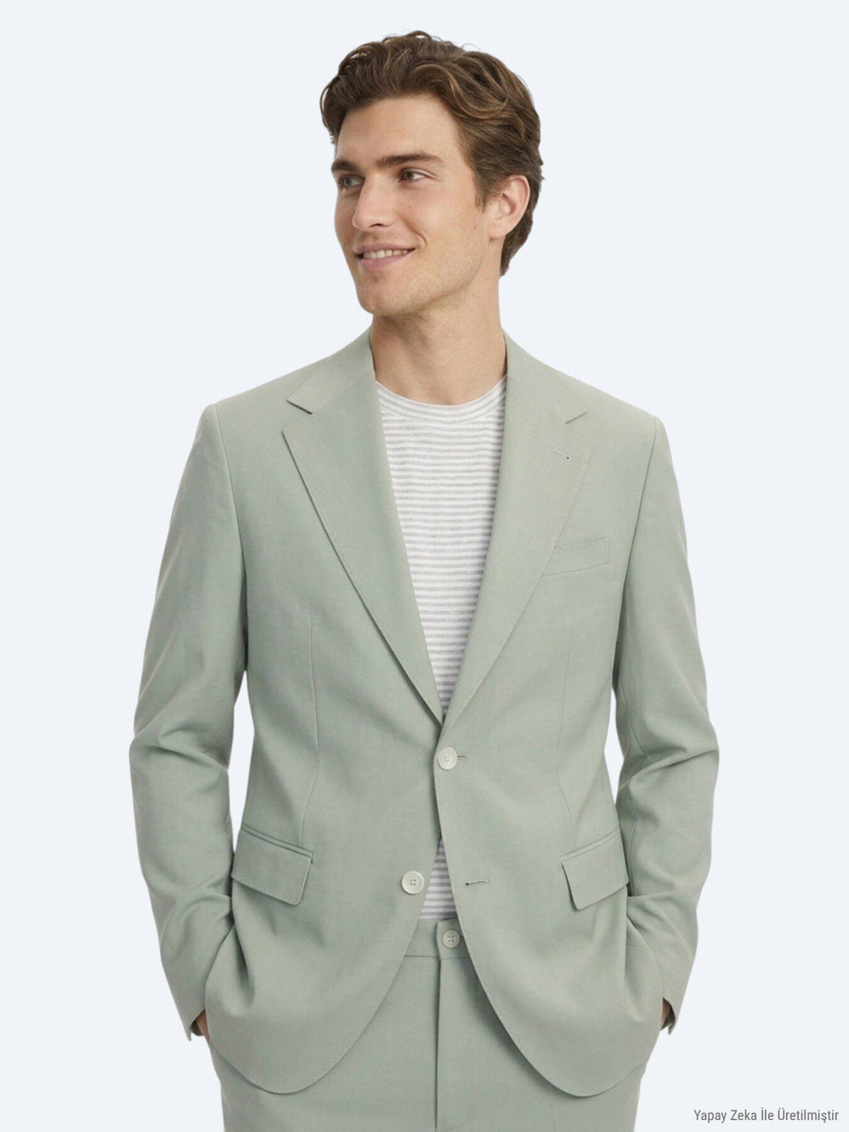 Khaki Moderner Anzug