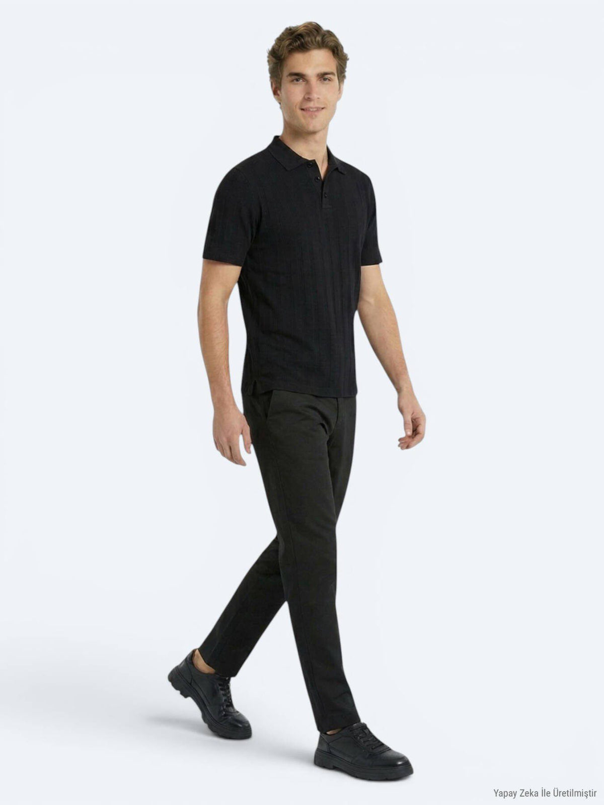 Schwarz Gestreiftes 100% Baumwoll T-Shirt