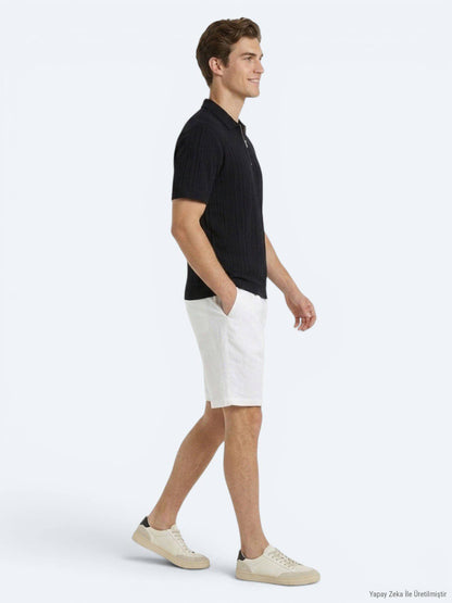 Marineblaues schlichtes 100% Baumwoll-T-Shirt