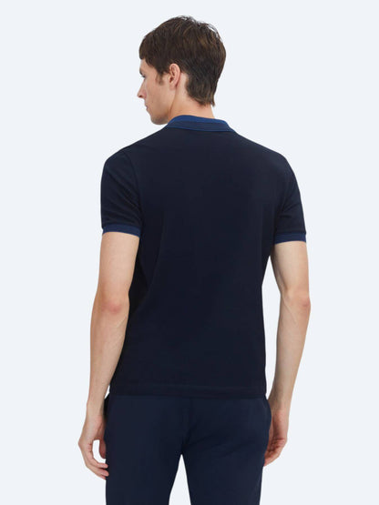 Navy Blau Unifarben 100% Baumwoll T-Shirt