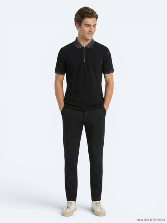 Schwarzes schlichtes 100% Baumwoll-T-Shirt