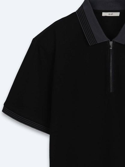 Schwarzes schlichtes 100% Baumwoll-T-Shirt