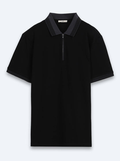 Schwarzes schlichtes 100% Baumwoll-T-Shirt