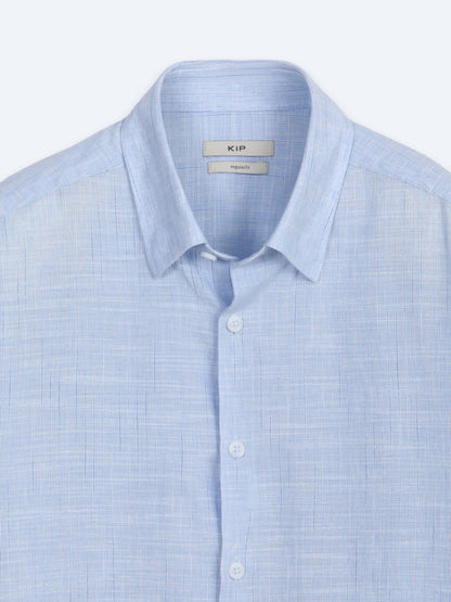 Blaues Regular Fit Casual Hemd aus Baumwolle