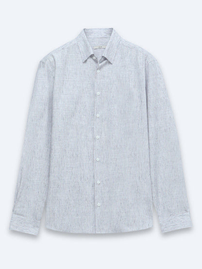 Helles Marineblau Unifarbenes Casual Hemd