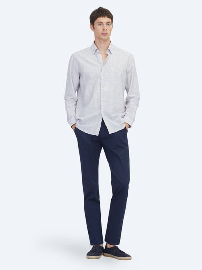 Helles Marineblau Unifarbenes Casual Hemd