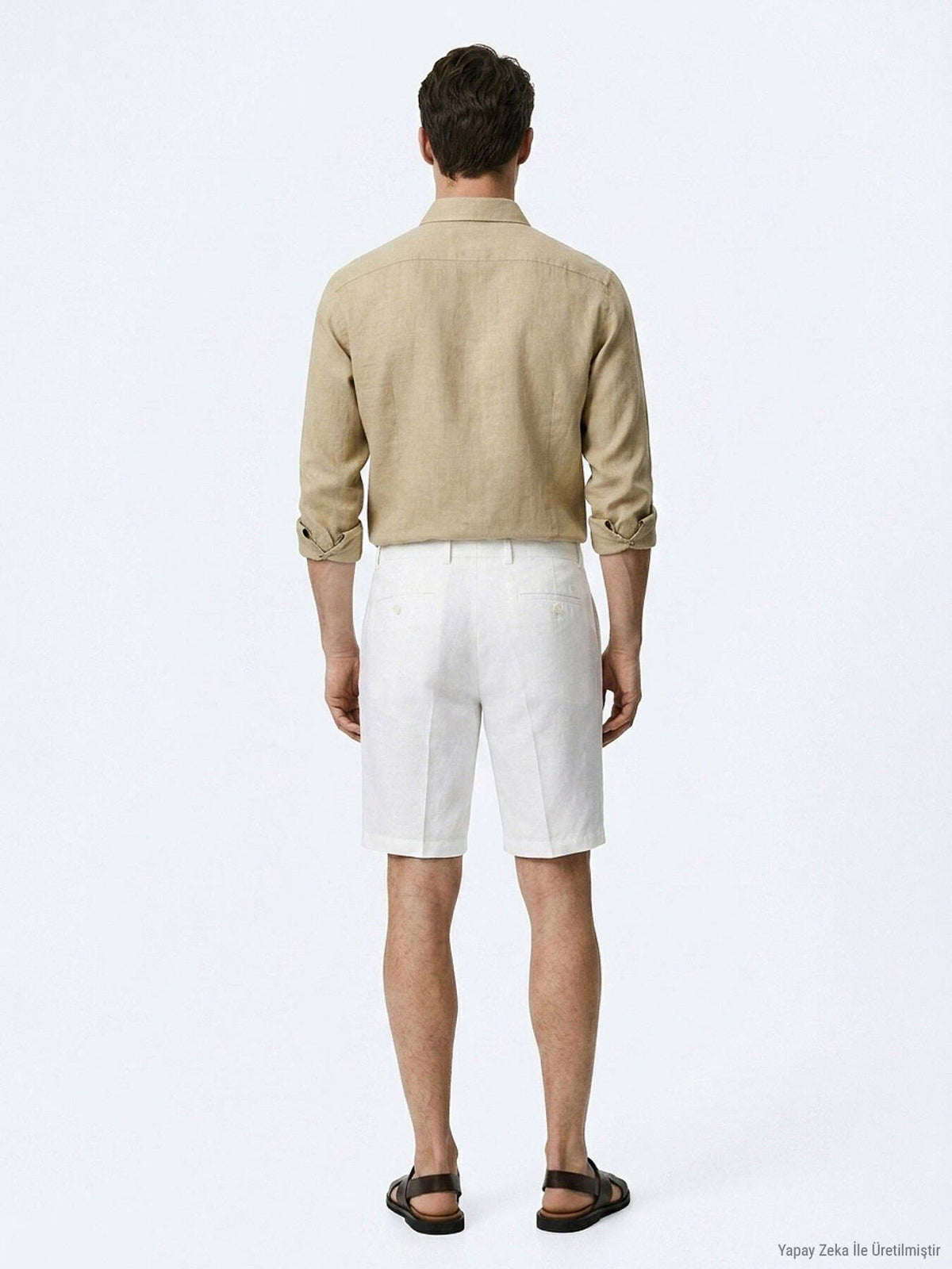 Steinmaterial Jogging Fit Casual Bermuda