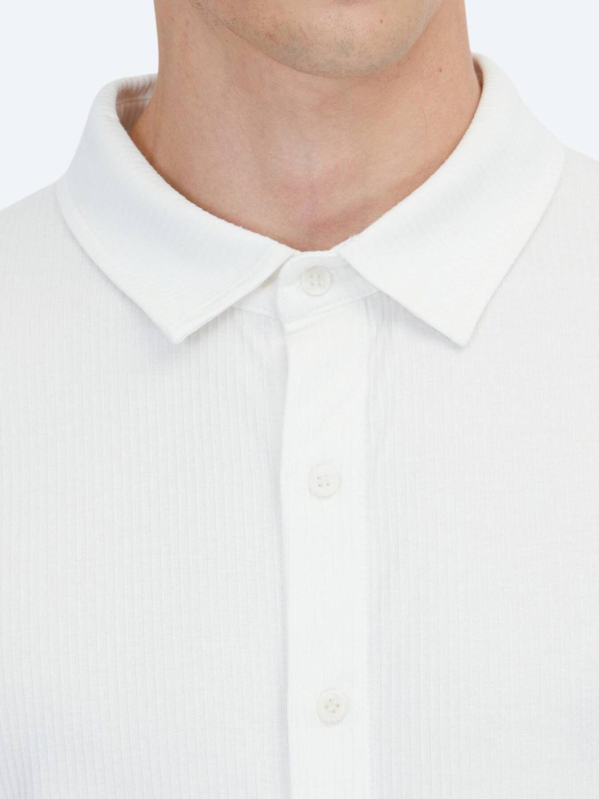 Weiß Gestreiftes Regular Fit Strickshirt