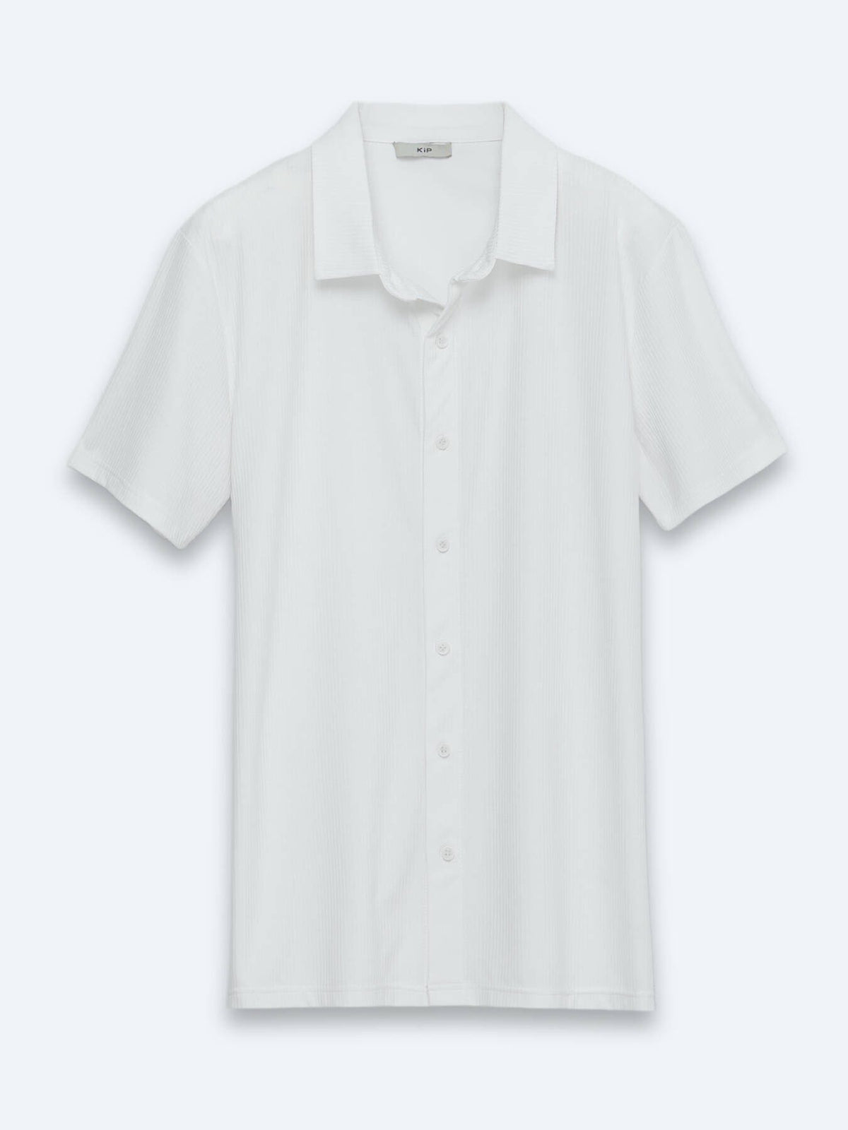 Weiß Gestreiftes Regular Fit Strickshirt