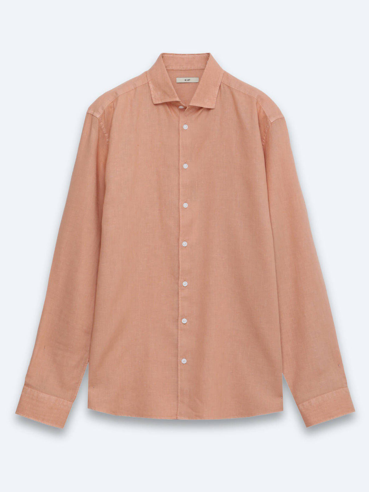Lachs Unifarben Regular Fit Casual Hemd