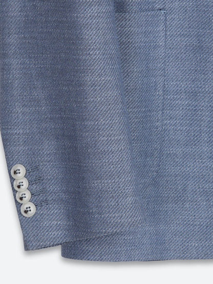 Blaue gemusterte moderne Jacke aus Recycling-Baumwolle