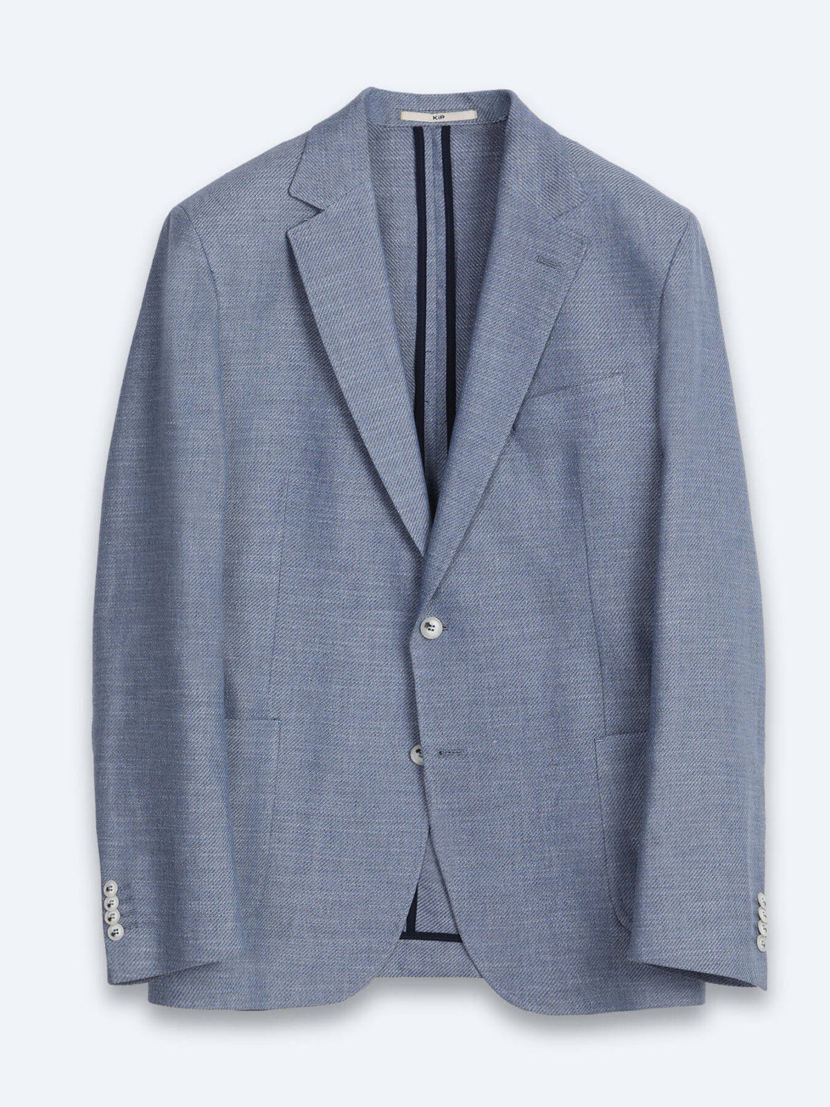 Blaue gemusterte moderne Jacke aus Recycling-Baumwolle