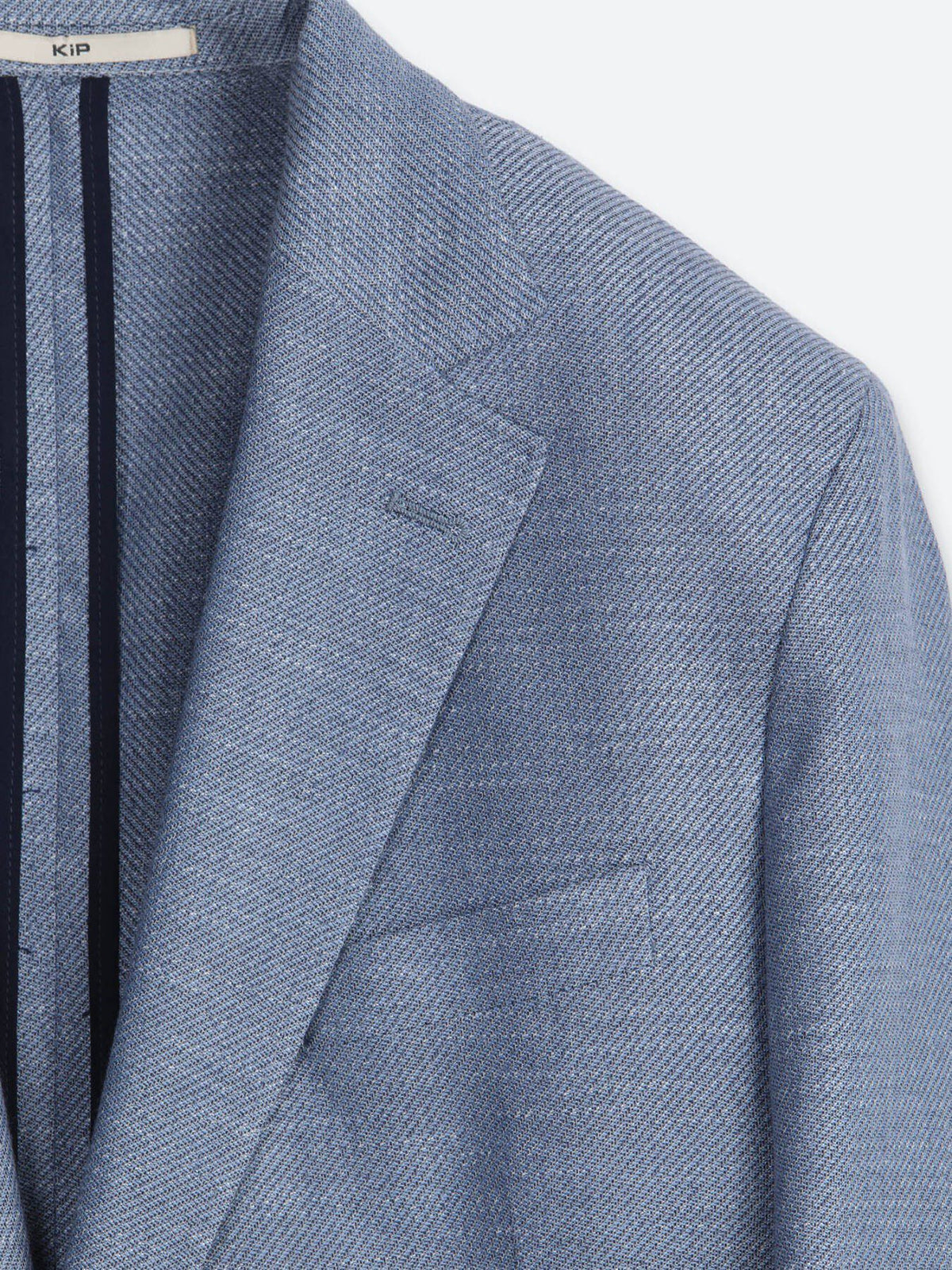 Blaue gemusterte moderne Jacke aus Recycling-Baumwolle