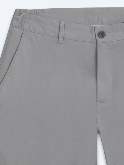 Grau Gewebte Jogginghose Baumwollmix