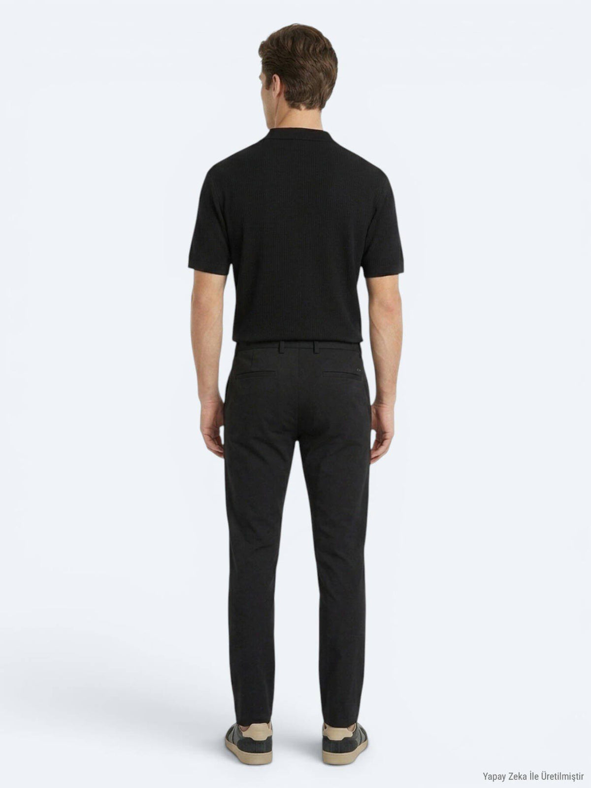 Schwarz Gestreiftes 100% Baumwoll T-Shirt