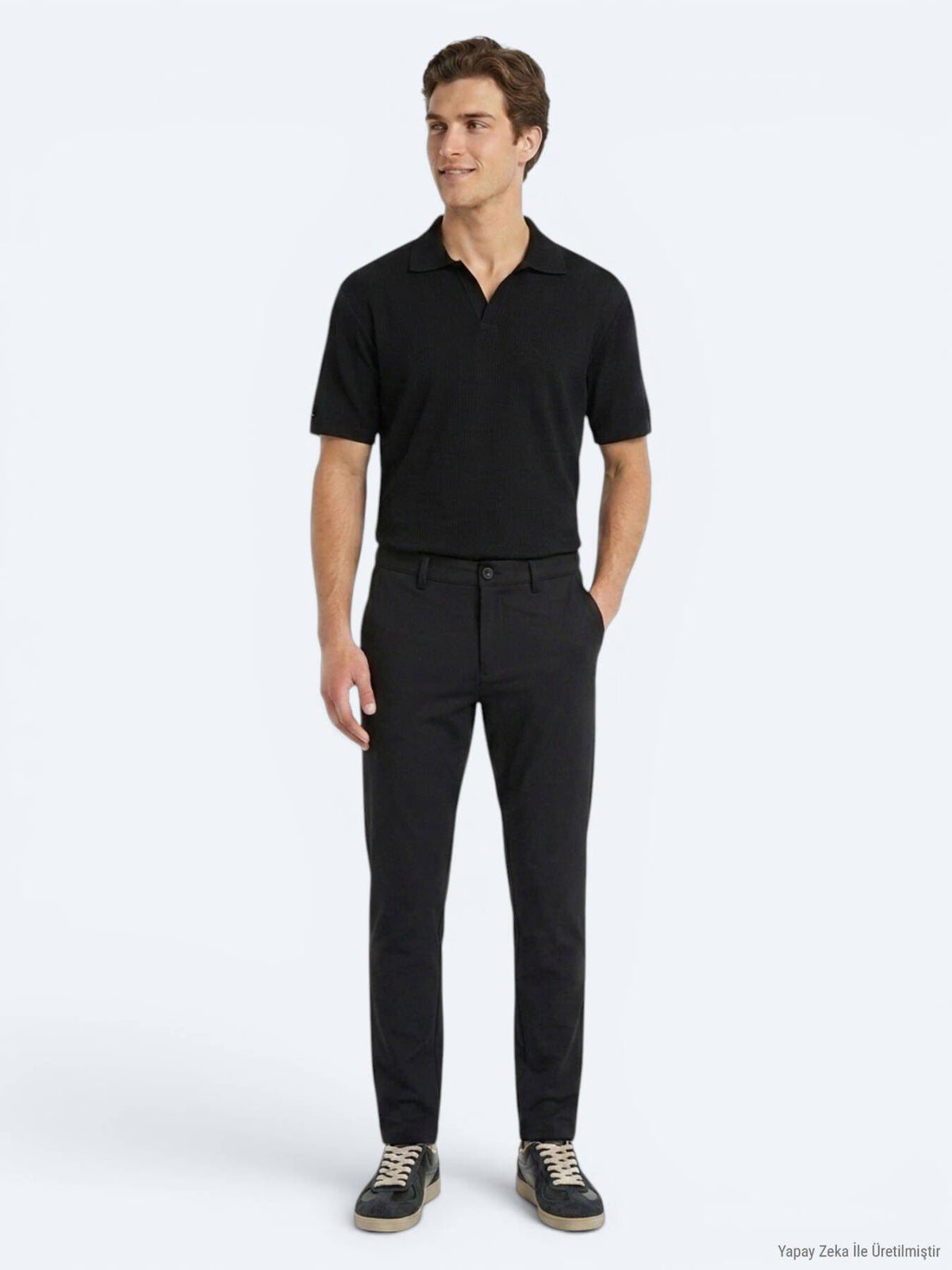 Schwarz Gestreiftes 100% Baumwoll T-Shirt