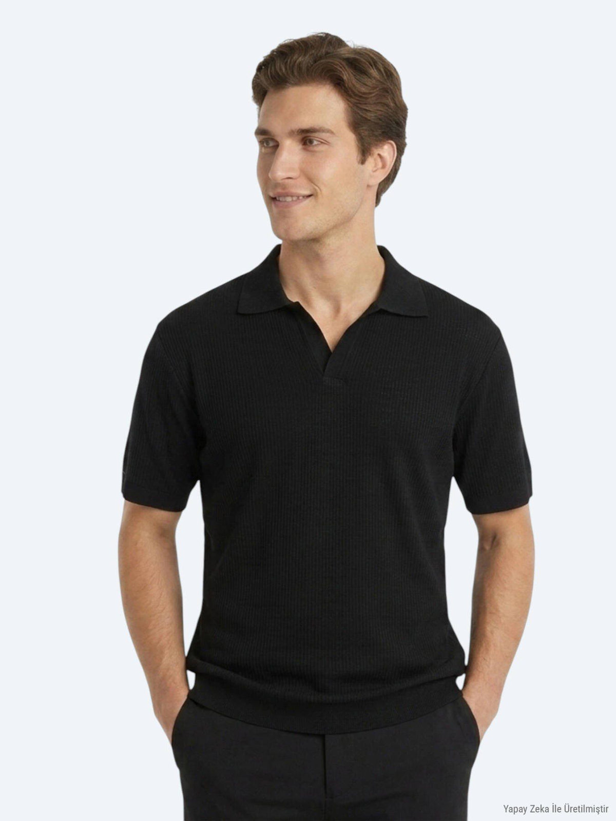 Schwarz Gestreiftes 100% Baumwoll T-Shirt