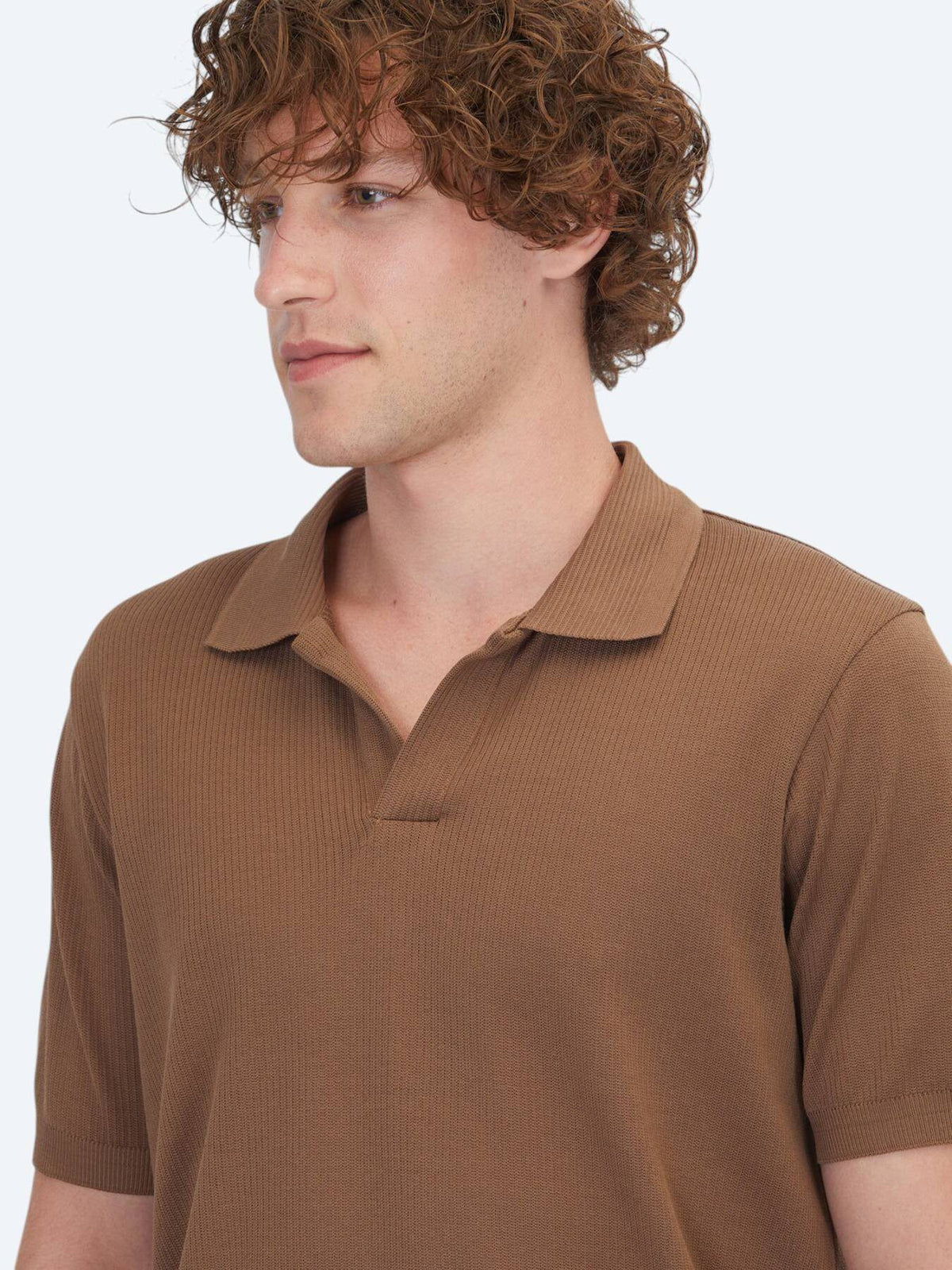 Braun Gestreiftes 100% Baumwoll T-Shirt
