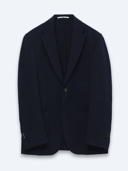Marineblaue gestreifte Jacke, Comfort Fit
