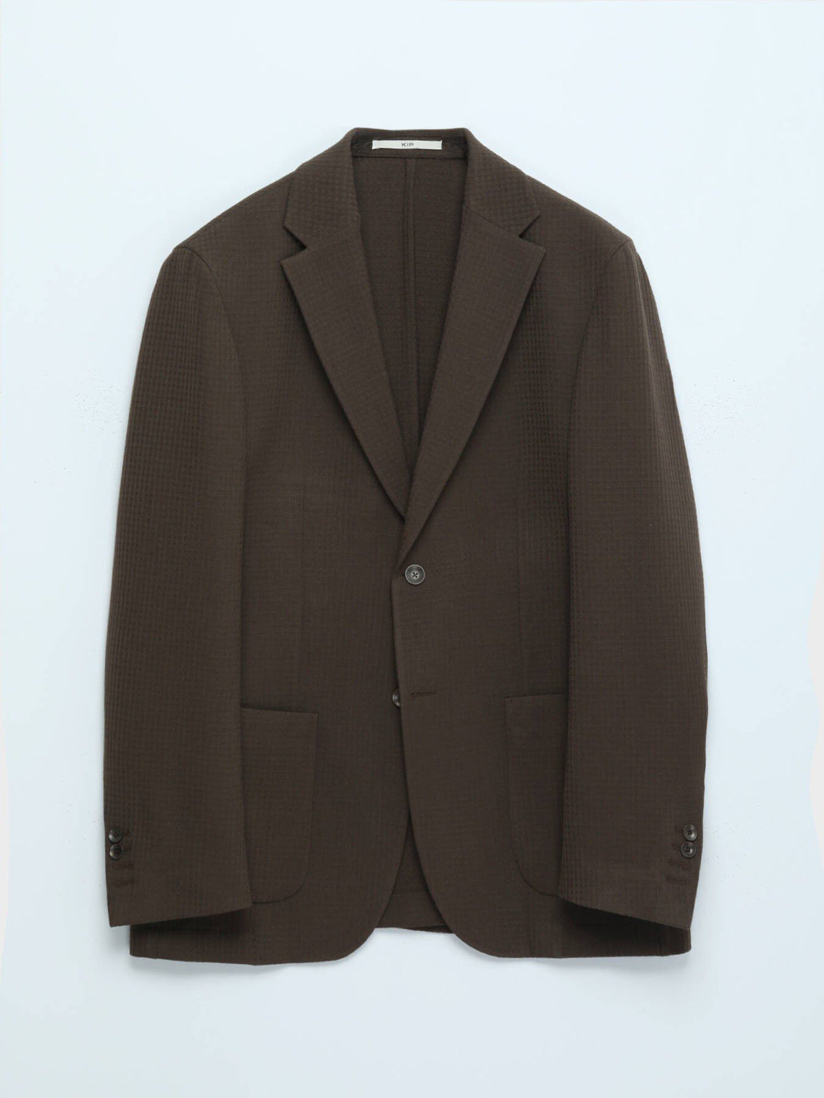 Braun Gestreifte Komfort Fit Jacke