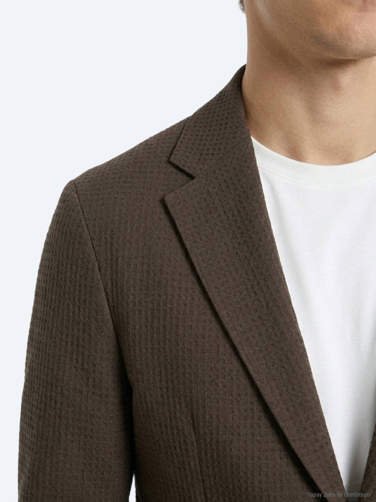 Braun Gestreifte Komfort Fit Jacke