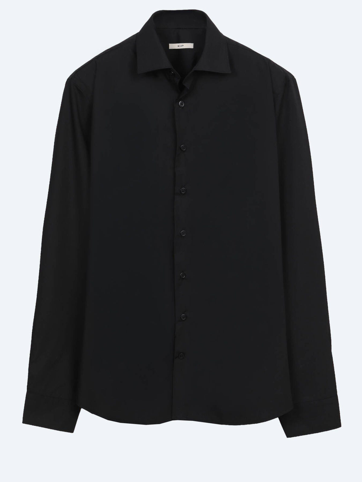 Schwarzes Regular Fit Casual Baumwollhemd