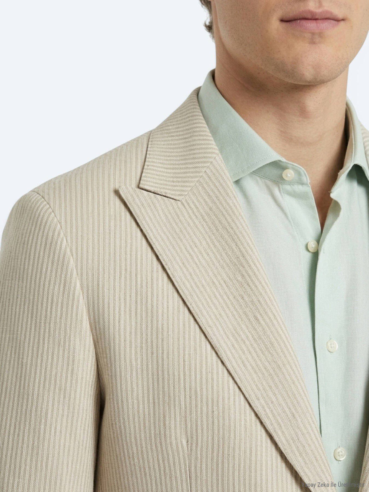Beige Moderne Passform Baumwolljacke