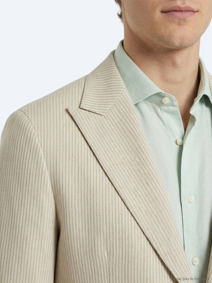 Beige Moderne Passform Baumwolljacke